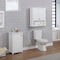Alaterre Furniture Dorset 27"W x 29"H Wall Mounted Bath Storage Cabinet with Two Doors and Open Shelf ANVA74WH - alternate 2